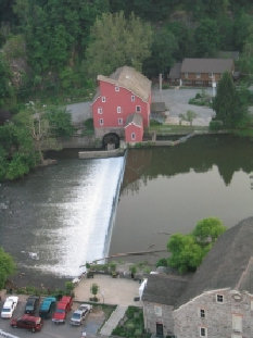 this is the famous Clinton Mill water fall in clinton new jersey