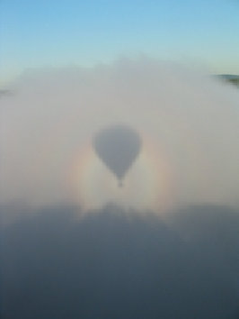 this is my shadow in the thick fog over the Delaware River about an hour after sunrise