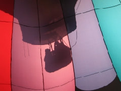 this is the shasow of my friend Tim looking up into my balloon