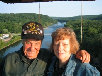 Sam and Nadine over the Delaware River during a morning flight
